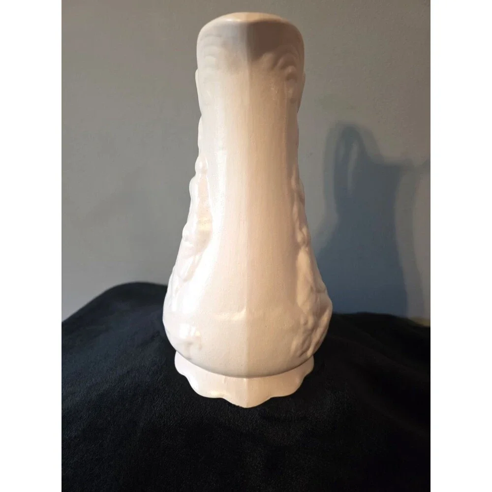 Naomi And Her Daughters-in-Law Vintage Porcelain Glazed White Pitcher Vase